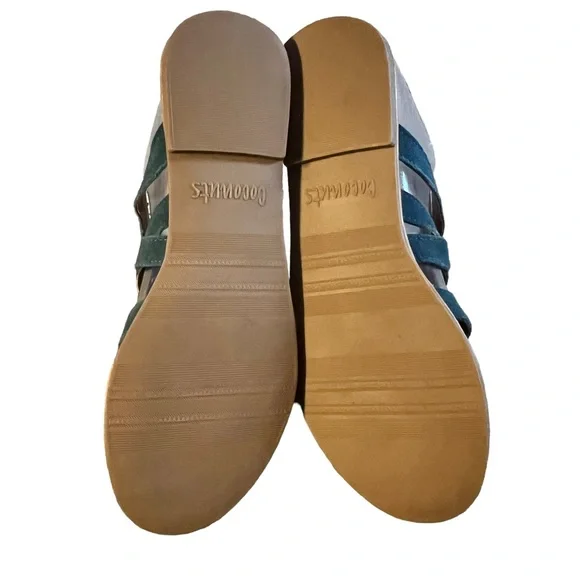 Coconuts by Matisse jeweled blue leather strap sandals SZ 7 - Picture 3 of 4